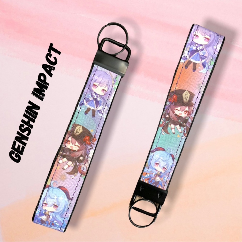 Cute kawaii anime game characters GI wristlet, key fob